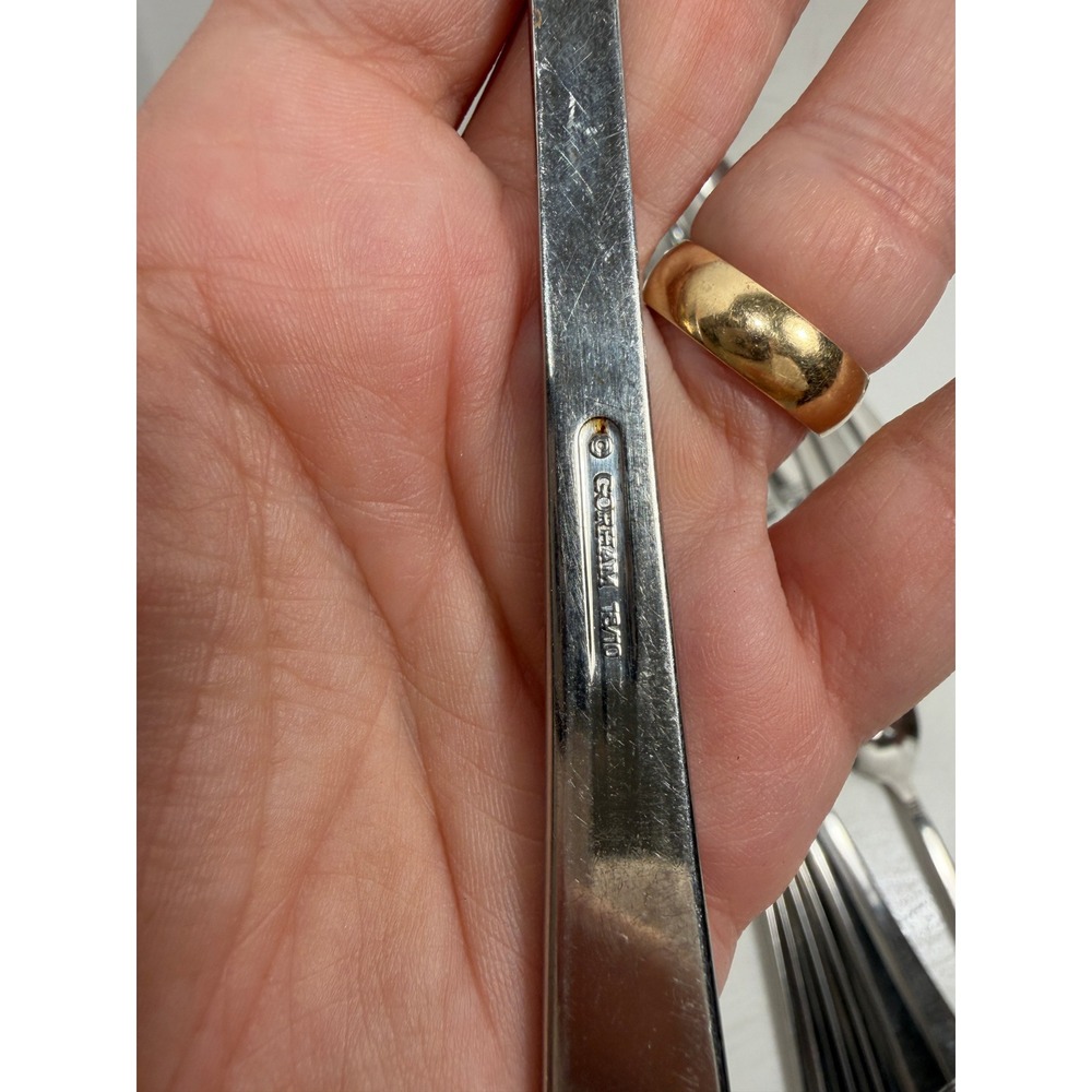 Gorham Studio 18/10 Stainless Flatware Set 36 Pc Knives Forks Spoons service / 7 - Picture 6 of 12